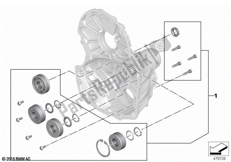 Todas las partes para Establecer La Tapa Del Diferencial Del Cojinete Del árbol De Levas de BMW R 1250 RT K 52 2018 - 2021