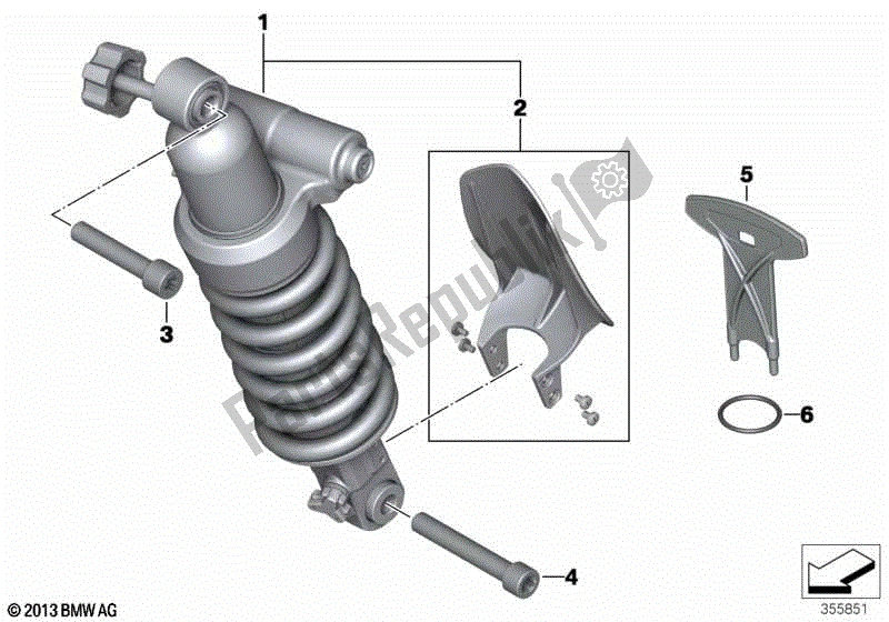 Todas las partes para Puntal De Resorte, Trasero de BMW R 1250 RT K 52 2018 - 2021