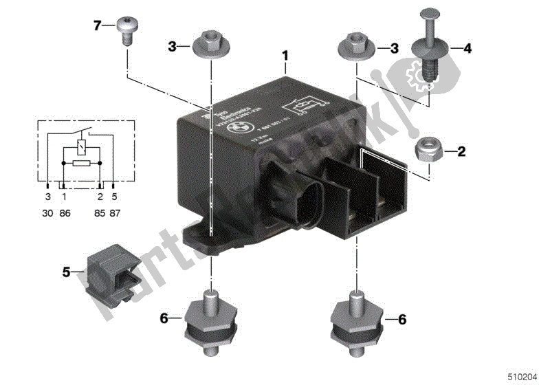 Toutes les pièces pour le Relais De Démarrage du BMW R 1250 RT K 52 2018 - 2021