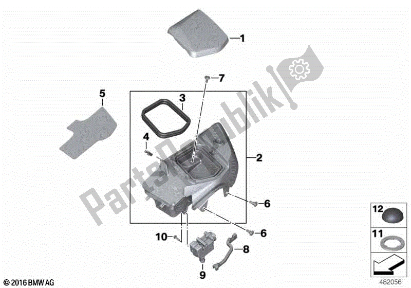 Toutes les pièces pour le Compartiment De Rangement, Gauche du BMW R 1250 RT K 52 2018 - 2021