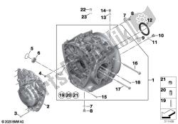 peças de montagem da carcaça do motor