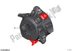 Multifunction switch, handlebar, left