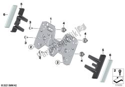 Number plate baseplate / rear reflector