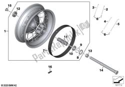 Spoke wheel, rear