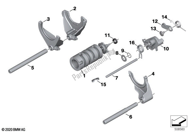 Todas las partes para Componentes De Cambio De Transmisión De 6 Velocidades de BMW R 18 B K 35 1800 2021
