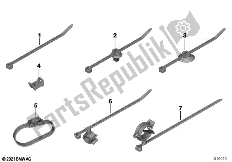 Alle onderdelen voor de Kabelbinder, Kabelbinder Met Beugel van de BMW R 18 B K 35 1800 2021