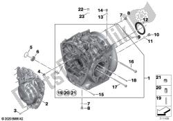 peças de montagem da carcaça do motor