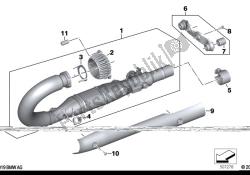 Exhaust manifold with front muffler