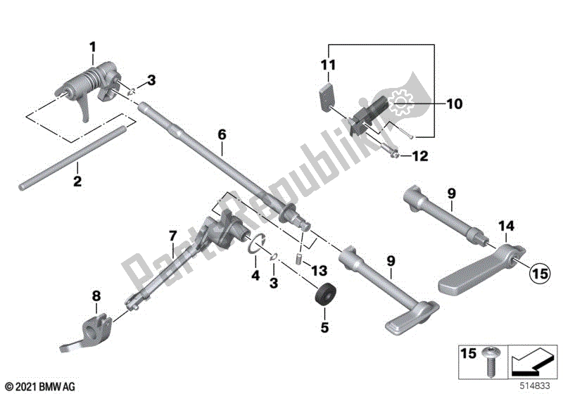 Alle onderdelen voor de Inner Gear Shifting Parts, Reverser van de BMW R 18 B K 35 1800 2021