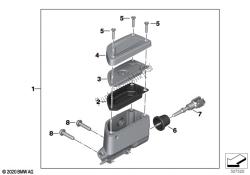 Rear brake master cylinder w container