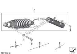 Spring strut, mounted parts