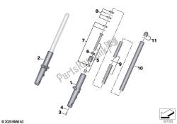 Telescopic fork, single parts