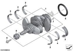 Crankshaft with bearing