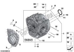 peças de montagem da carcaça do motor