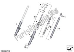 Telescopic fork, single parts