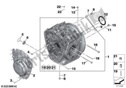 peças de montagem da carcaça do motor