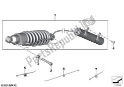 Spring strut, mounted parts