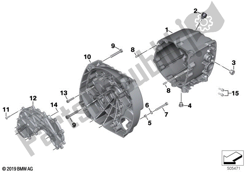 Todas las partes para Carcasa / Cubierta De Transmisión de BMW R 18 Trans Continental K 35 1800 2021
