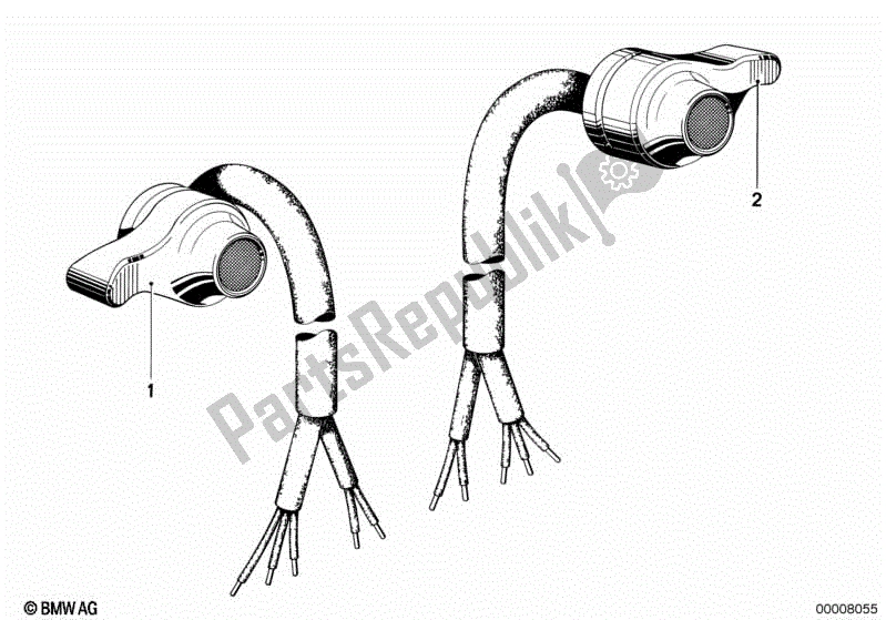 Toutes les pièces pour le Interrupteur Combiné Au Guidon du BMW R 50/5 500 1970 - 1973