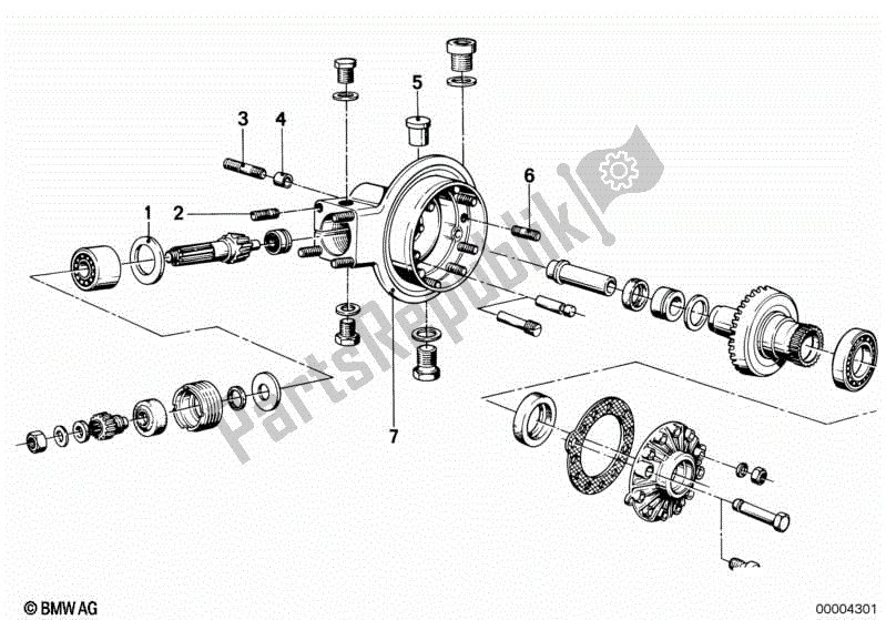 Toutes les pièces pour le Bague D'écartement Différentiel du BMW R 50/5 500 1970 - 1973