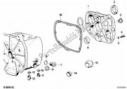 coperchio del cambio, guarnizione e vari bulloni