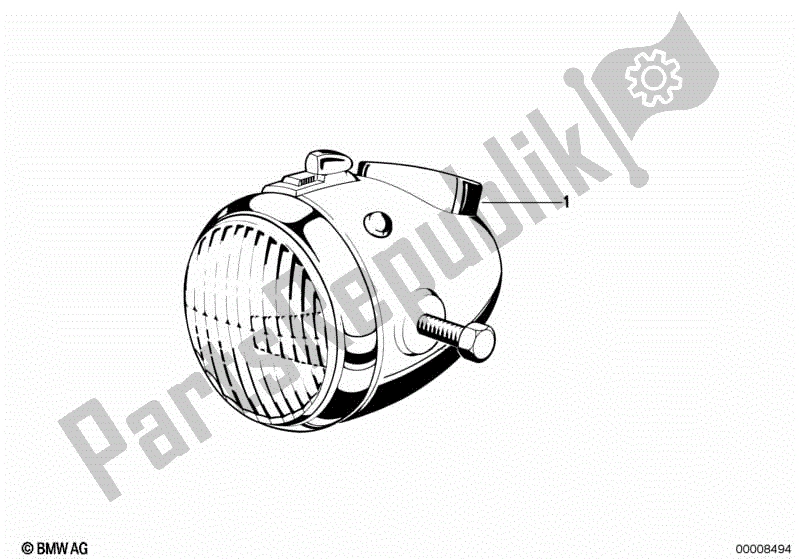 All parts for the Headlight of the BMW R 50/5 500 1970 - 1973