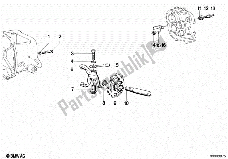 All parts for the Internal Shifting Parts/shifting Cam of the BMW R 50/5 500 1970 - 1973