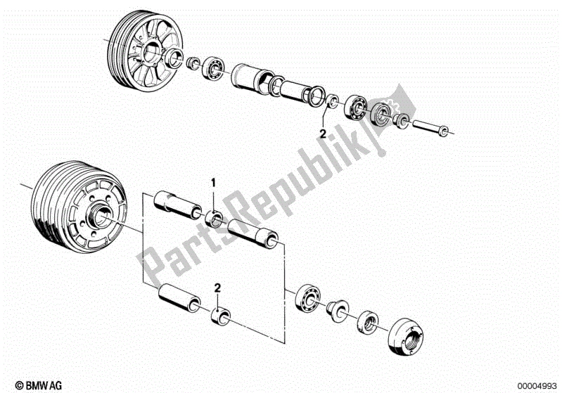 Toutes les pièces pour le Roue-cale De Rayon du BMW R 50/5 500 1970 - 1973