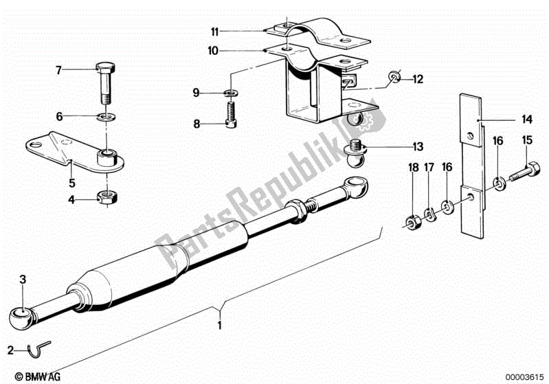 Toutes les pièces pour le Amortisseur De Direction du BMW R 50/5 500 1970 - 1973