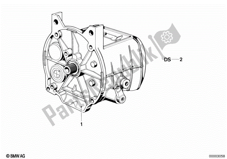 All parts for the 5-gear Transmission of the BMW R 60/5 600 1970 - 1973