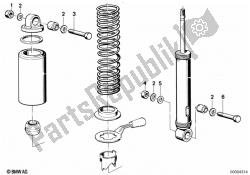 Rear spring strut mounting parts