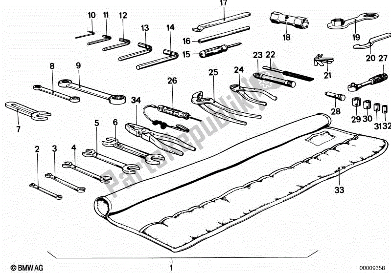 Tutte le parti per il Strumento Per Auto, Kit Supplementare del BMW R 60/6 600 1974 - 1976