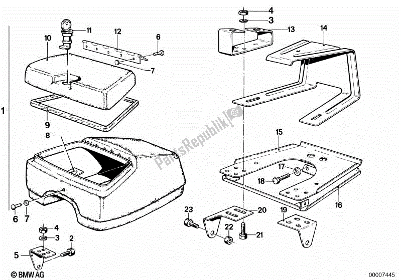 Tutte le parti per il Cabina Telefonica Radio del BMW R 60/6 600 1974 - 1976