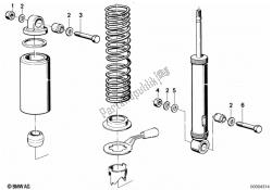 Rear spring strut mounting parts