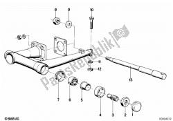 Rear wheel swinging arm mounting parts