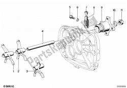 Shifting forks/speedometer pinion/output