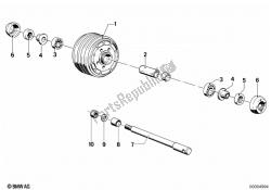 Wheel hub mounting parts front