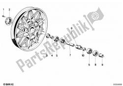 Wheel hub mounting parts rear