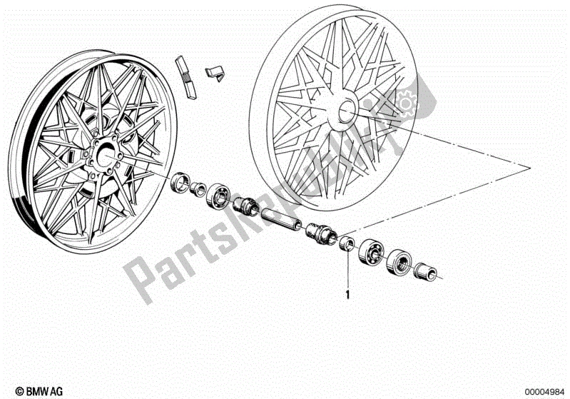 Tutte le parti per il Spessori Del Cerchio Fusi del BMW R 65 650 1978 - 1985