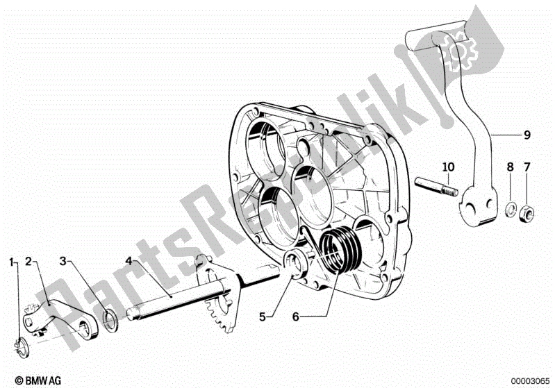 Alle onderdelen voor de Kick Starter van de BMW R 65 650 1978 - 1985