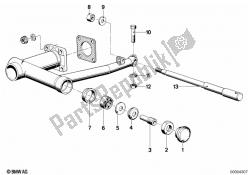 Rear wheel swinging arm parts