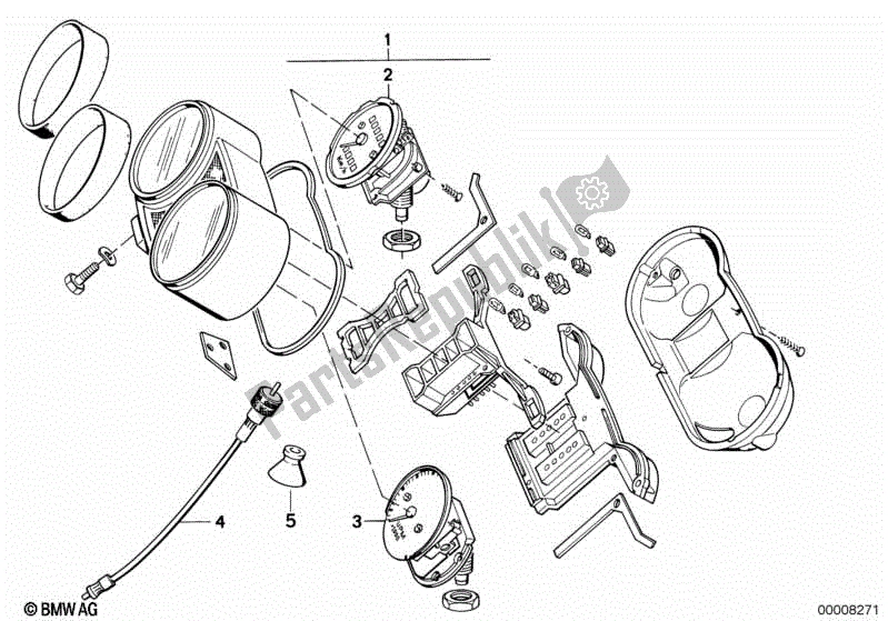 Alle onderdelen voor de Instrumentenpaneel van de BMW R 65 650 1985 - 1988