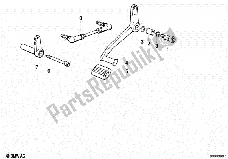 All parts for the Shift Lever of the BMW R 65 650 1985 - 1988