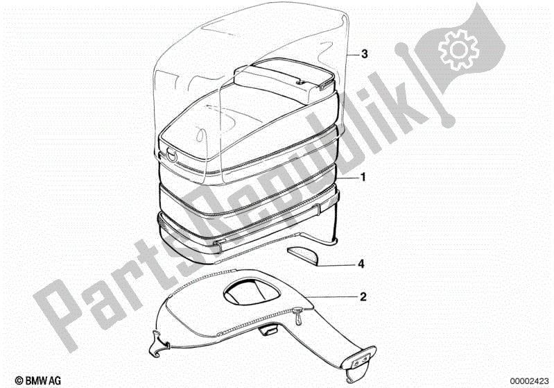 Alle onderdelen voor de Tanktop Tas van de BMW R 65 650 1985 - 1988