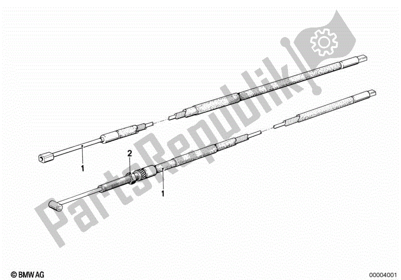 Todas las partes para Cable Acelerador de BMW R 75/5 750 1970 - 1973