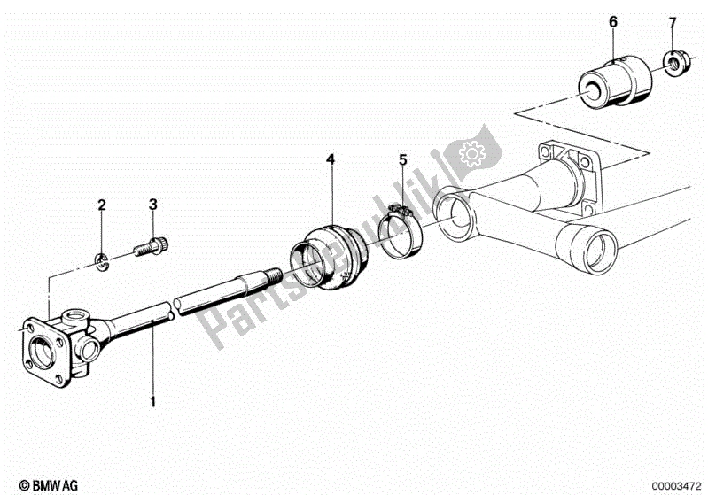 Todas las partes para Eje De Accionamiento de BMW R 75/5 750 1970 - 1973