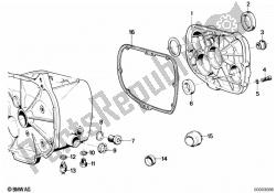 tapa de la caja de cambios, junta y varios tornillos