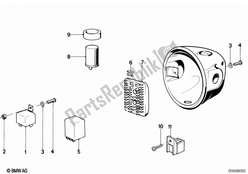 All parts for the Lighting of the BMW R 75/5 750 1970 - 1973