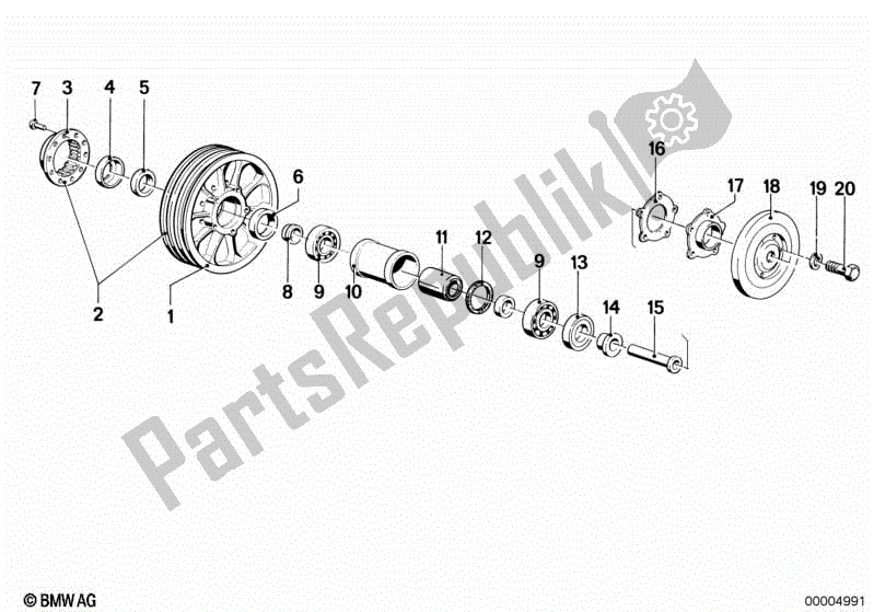 Todas las partes para Radios Rueda-cubo De Rueda de BMW R 75/5 750 1970 - 1973