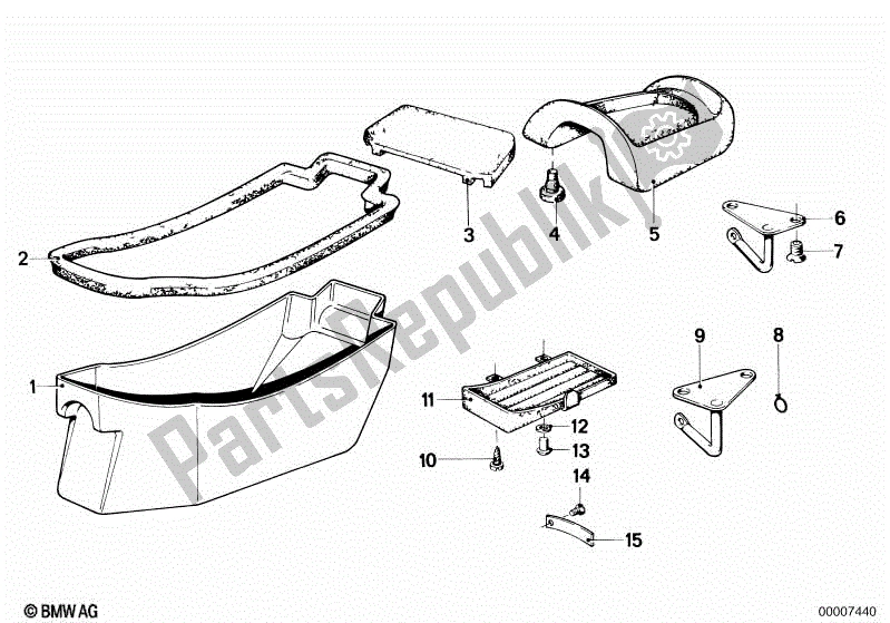 Todas las partes para Caja De Herramientas De Doble Asiento de BMW R 75/6 750 1974 - 1976